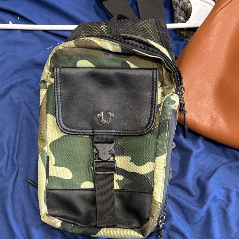 Camouflage and Black Men's Bag